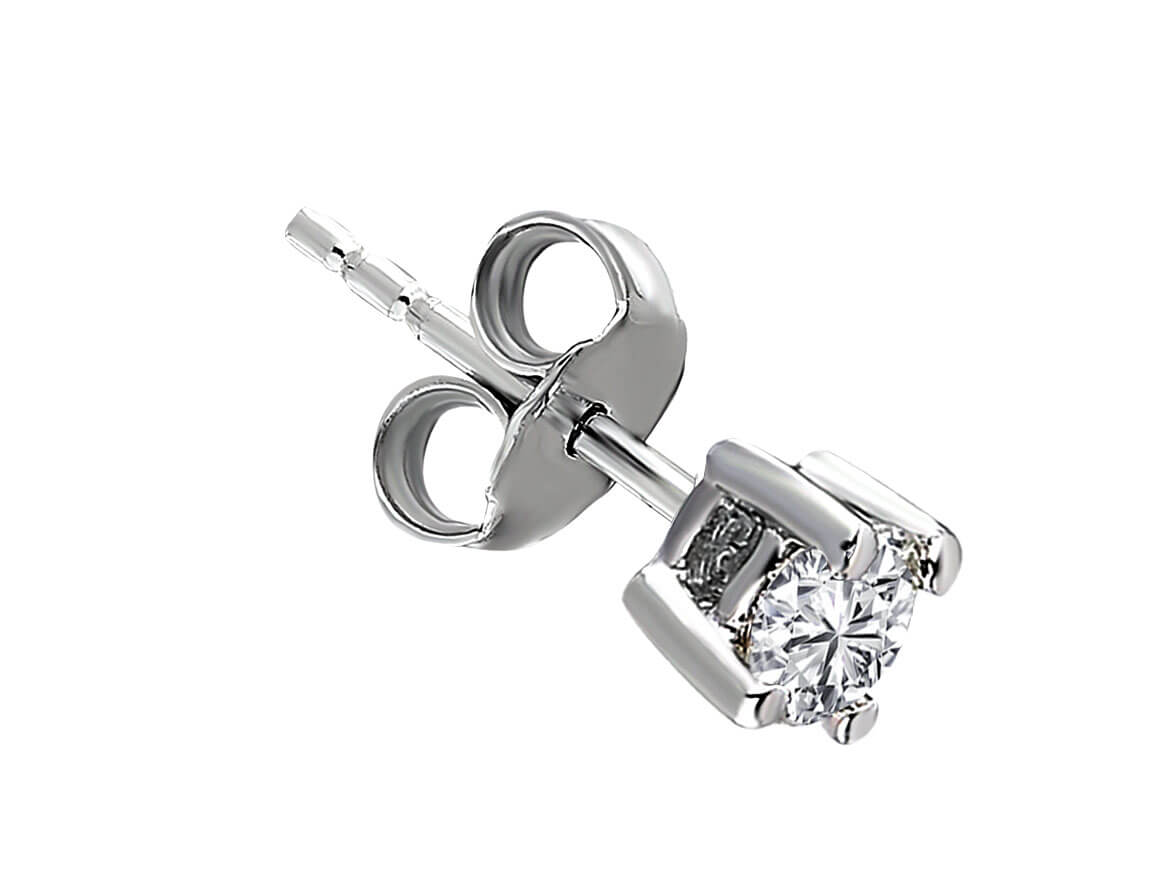 0.25 Carat Diamond Solitaire Men's Stud Earrings