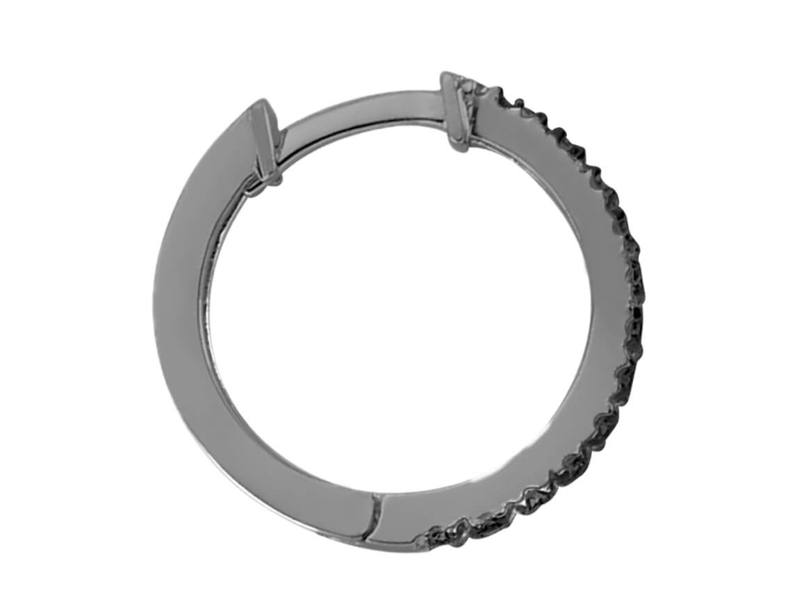 Black Diamond Men's Hoop Earrings