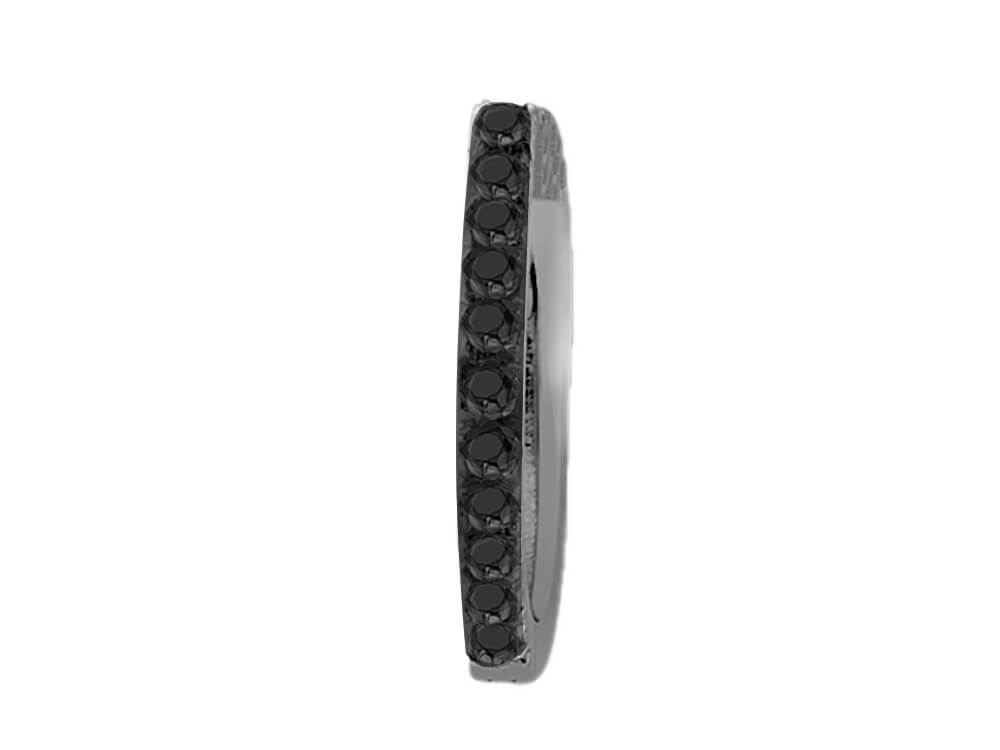 Black Diamond Men's Hoop Earrings