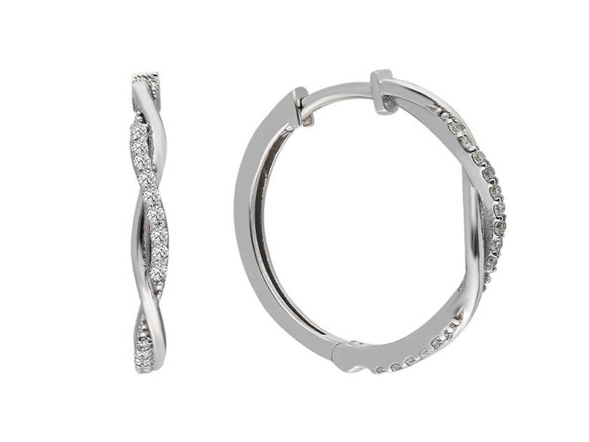 Diamond Infinity Hoop Earrings