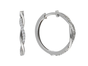 Diamond Infinity Hoop Earrings