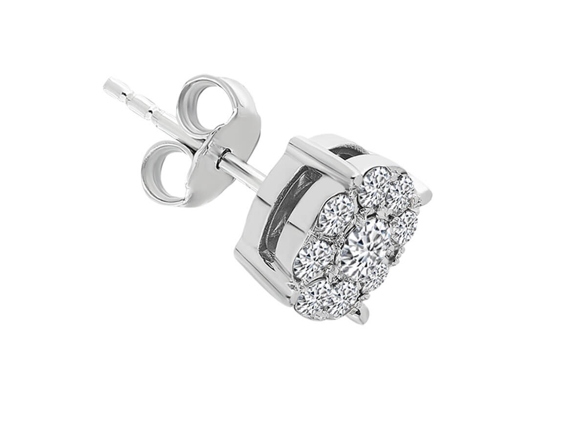 0.40 Carat Diamond Effect Solitaire Men's Stud Earrings