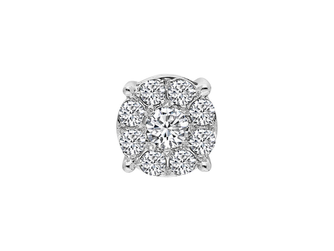 0.40 Carat Diamond Effect Solitaire Men's Stud Earrings