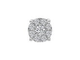 0.40 Carat Diamond Effect Solitaire Men's Stud Earrings