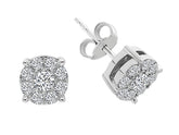 0.80 Carat Diamond Effect Solitaire Stud Earrings