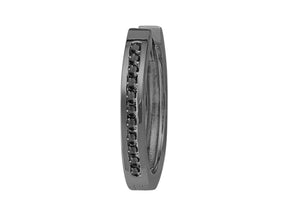 Black Diamond Men's Hoop Earrings