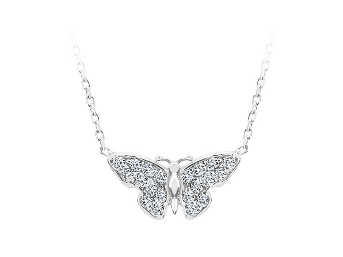 Diamond Butterflies Necklace