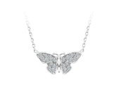 Collier papillons diamant