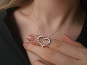 Collier coeur diamant