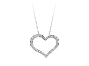 Collier coeur diamant