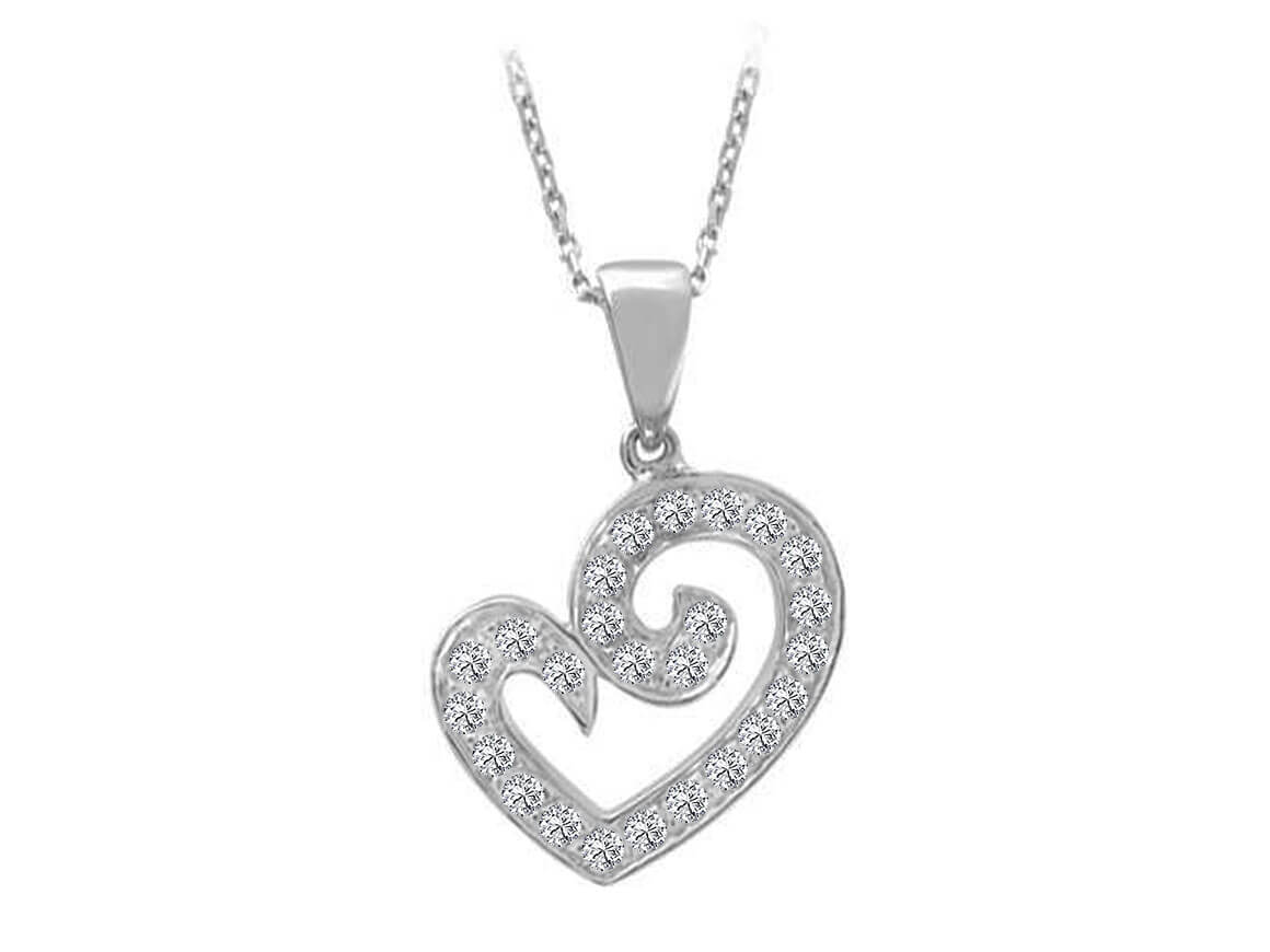 Collier coeur diamant