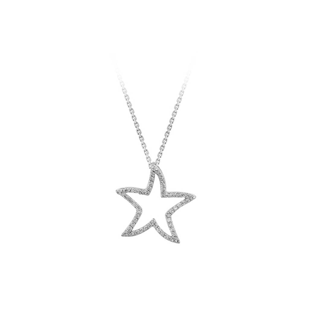 Collier étoile diamant