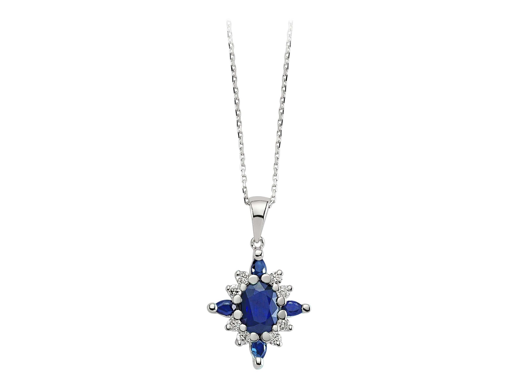 Collier diamant et saphir
