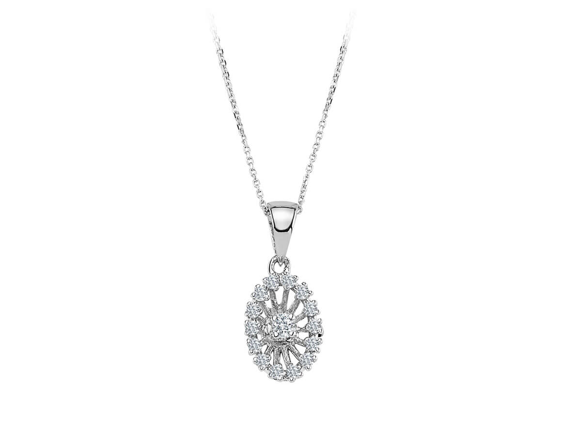 Collier bouquet de mariée diamant