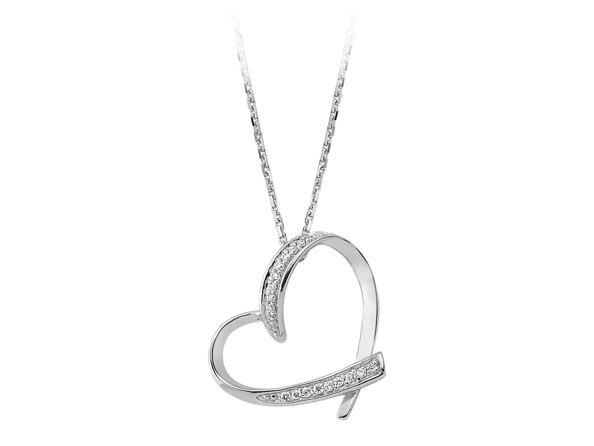 Collier coeur diamant