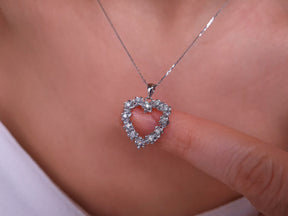 Collier coeur diamant