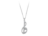Diamond Treble Clef Necklace