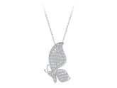 Collier papillon diamant