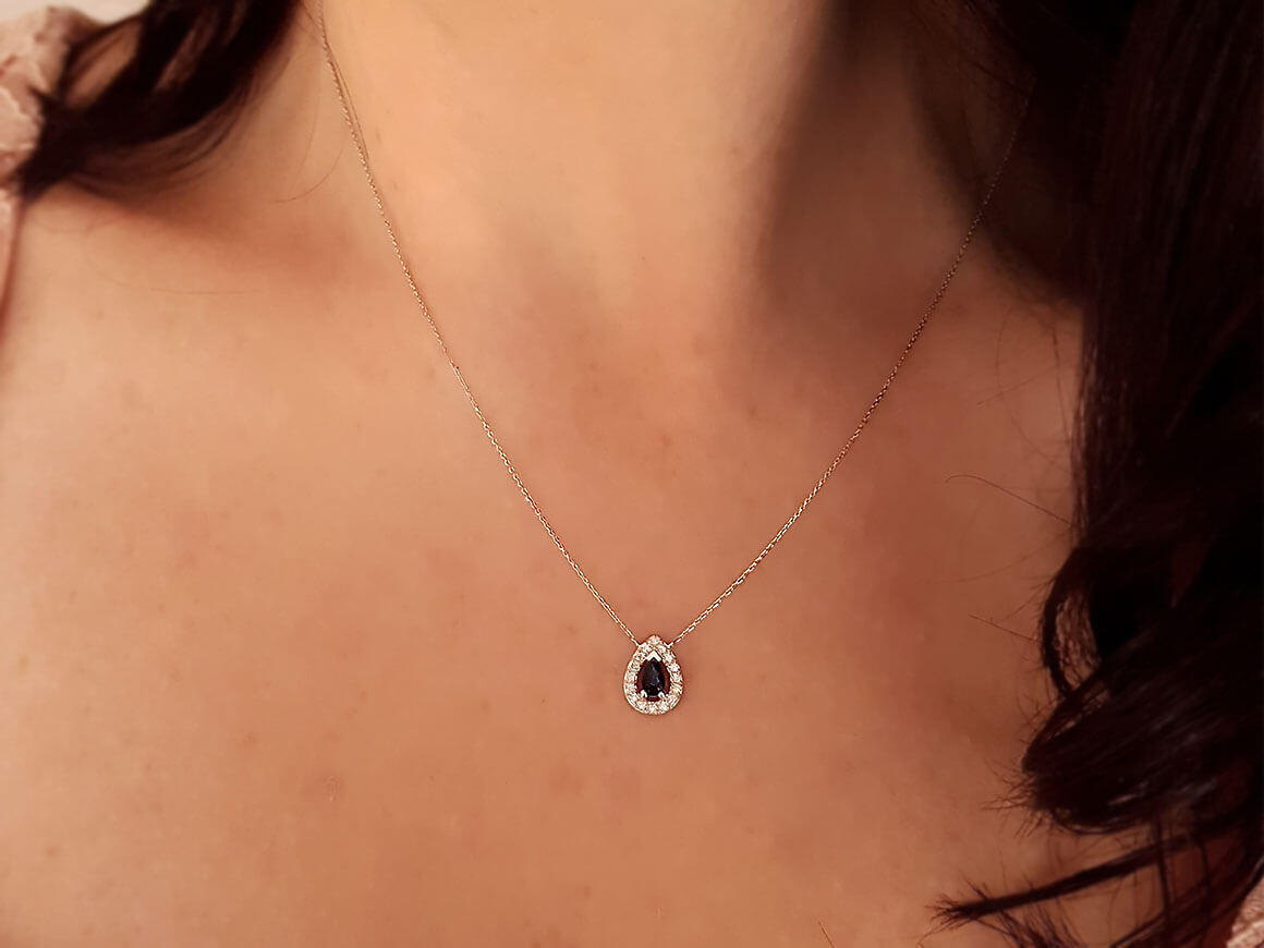 Diamond and Sapphire Necklace