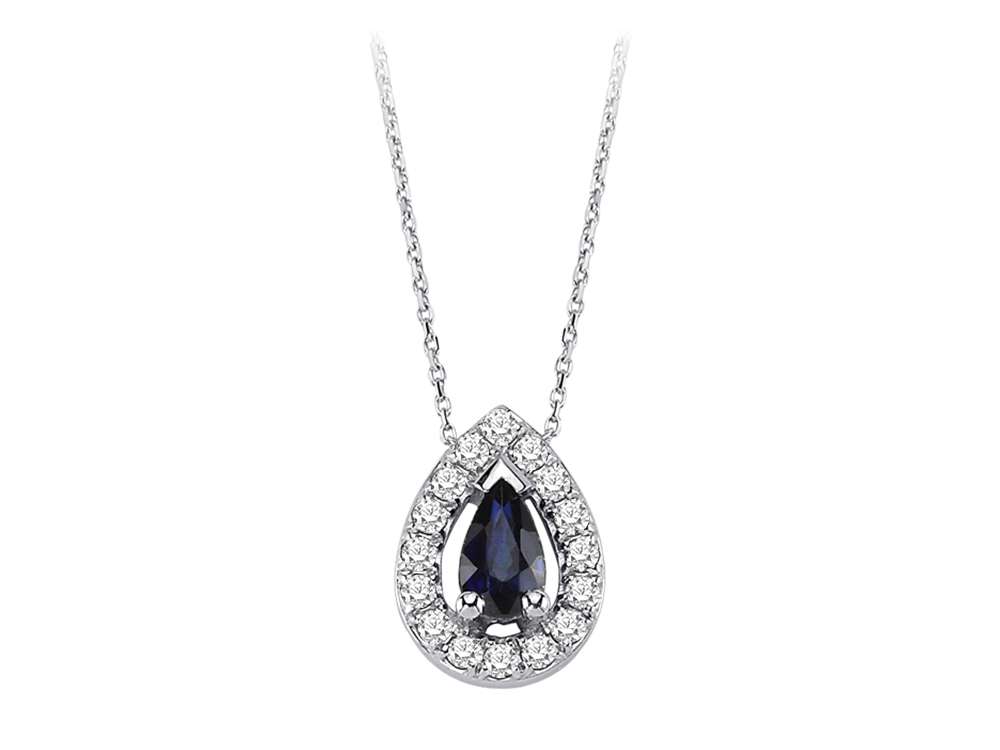 Diamond and Sapphire Necklace