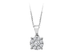 Collier diamant solitaire effet 1,50 carat