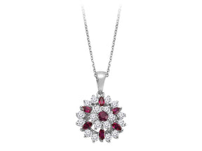 Collier Lys Rubis Diamant et Marquise