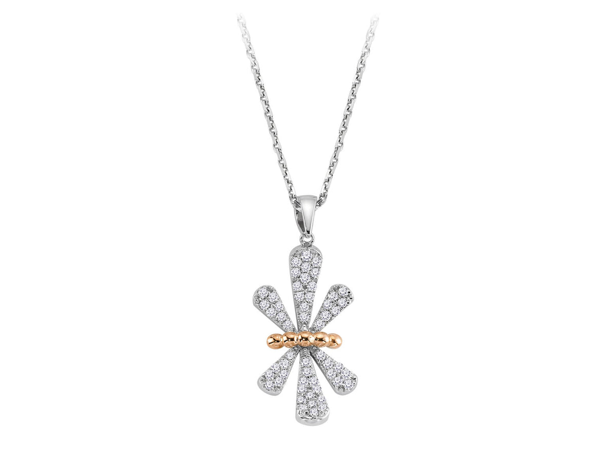 Collier noeud diamant