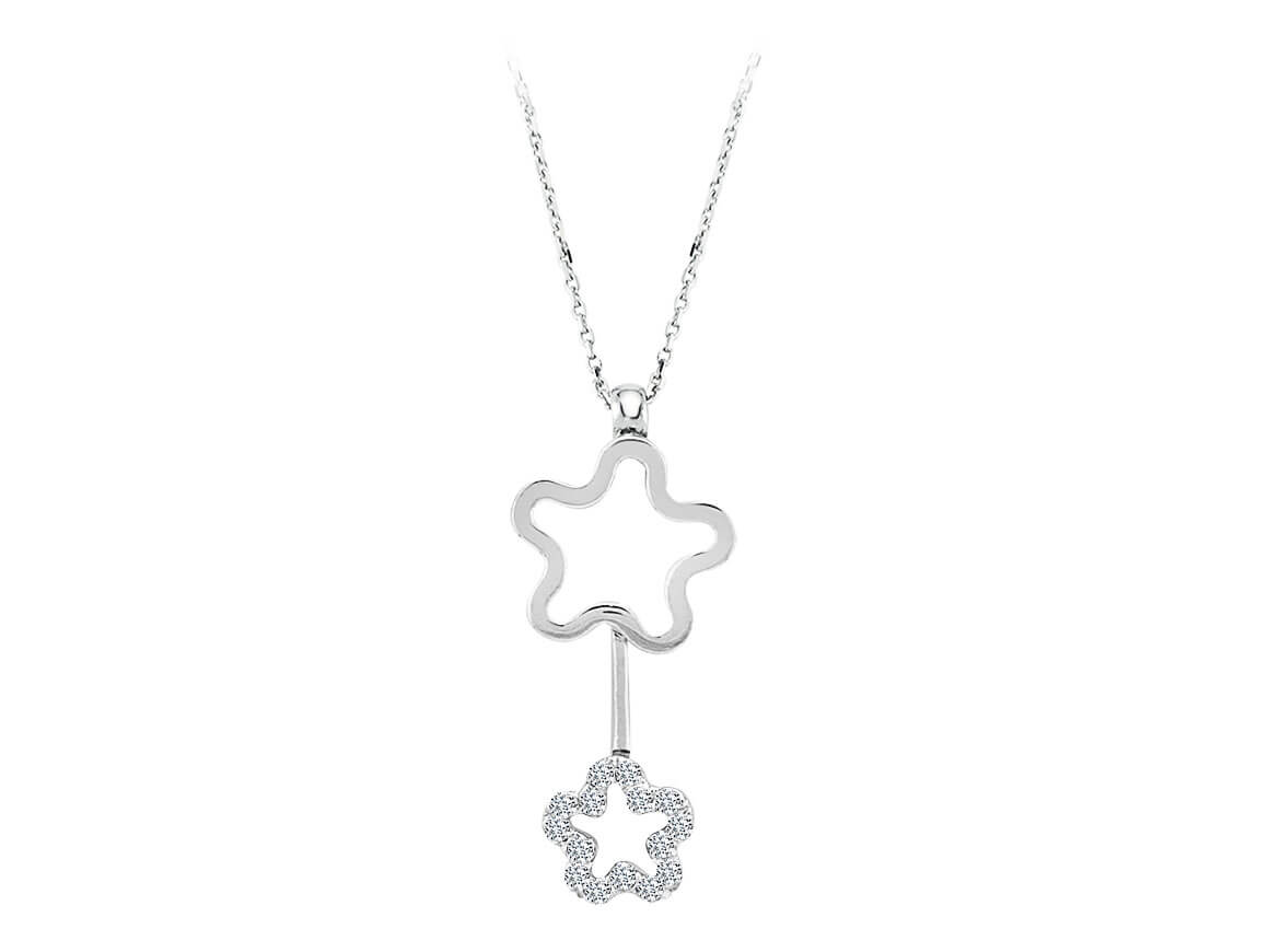 Diamond Flower Necklace