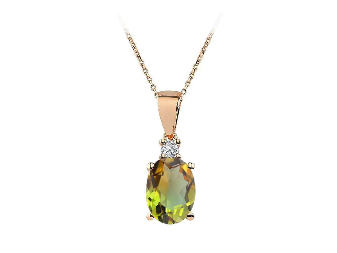 Diamond and Oval Zultanite Harmony Necklace