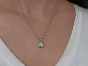 0.40 total carat diamond solitaire necklace