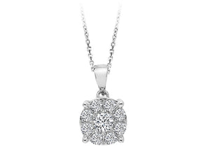0.40 total carat diamond solitaire necklace