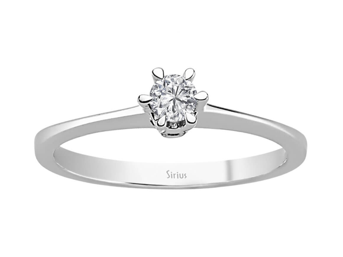 Bague solitaire diamant 0,15 carat