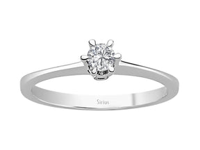 Bague solitaire diamant 0,15 carat