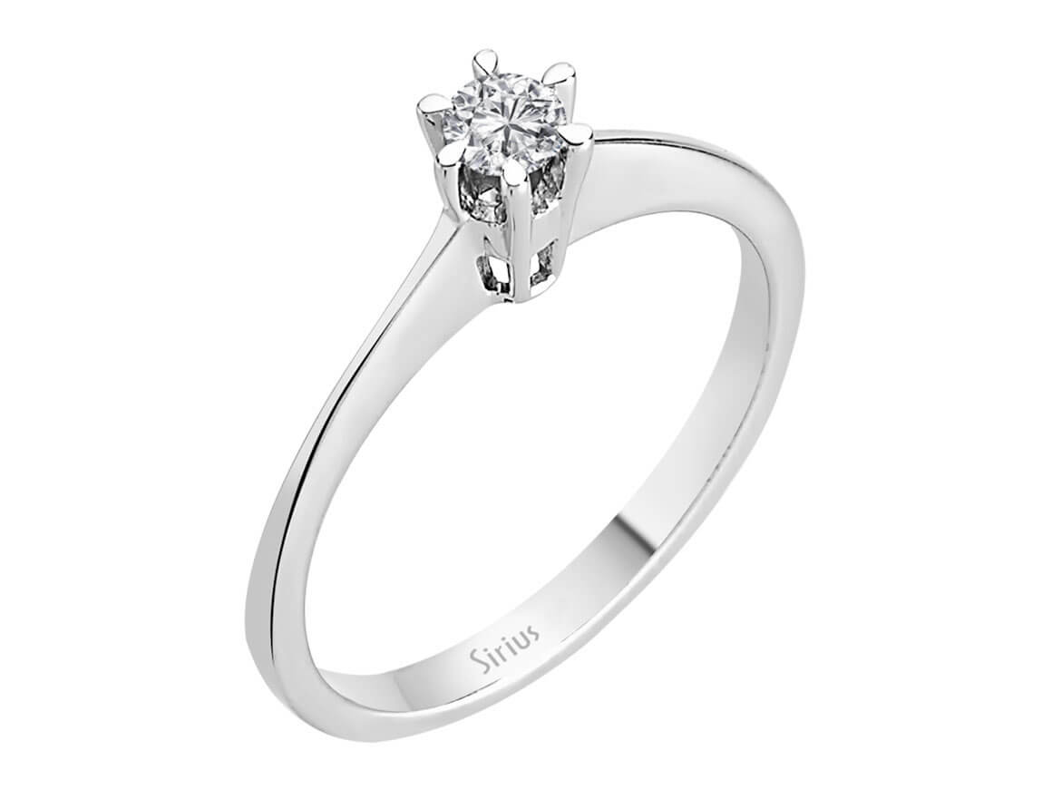 Bague solitaire diamant 0,15 carat