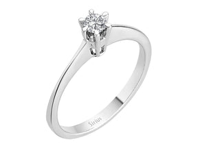Bague solitaire diamant 0,15 carat