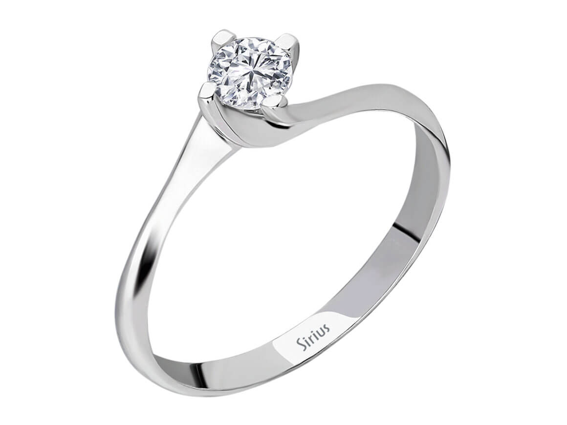 Bague solitaire diamant 0,26 carat