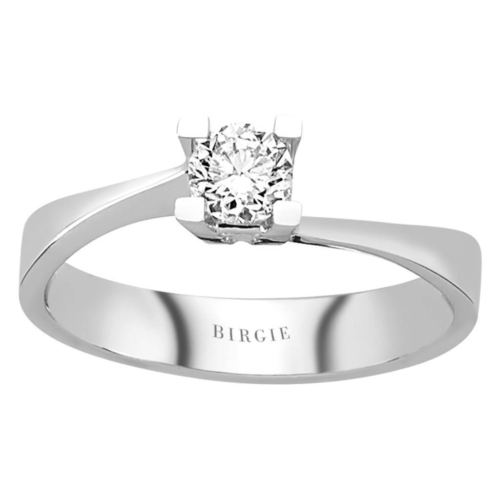 Bague solitaire diamant 0,41 carat