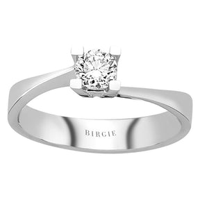 Bague solitaire diamant 0,41 carat