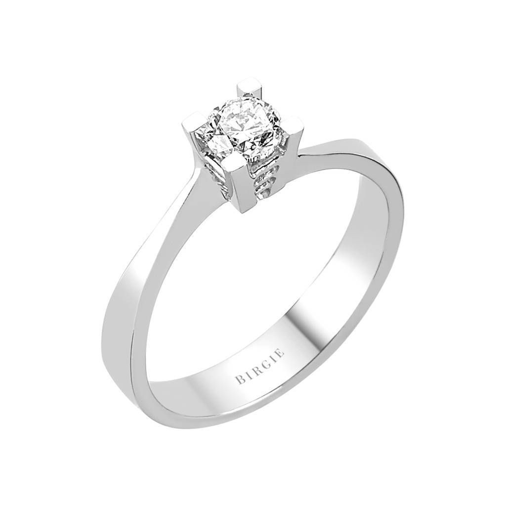 Bague solitaire diamant 0,41 carat
