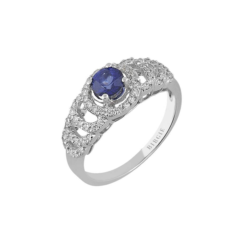 Bague diamant et saphir