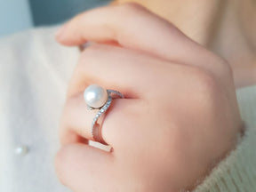 Diamond and Pearl Ring