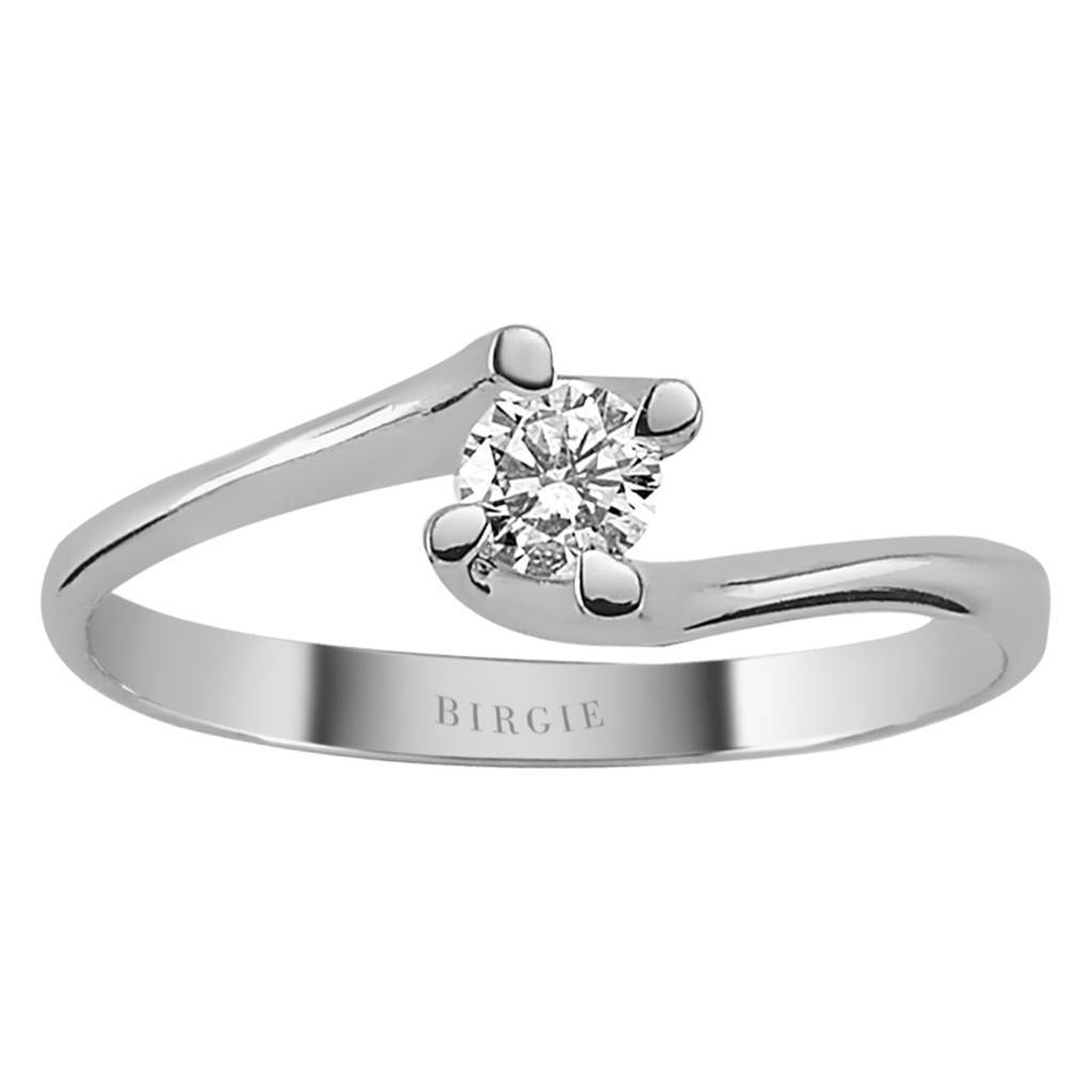 Bague solitaire diamant 0,19 carat
