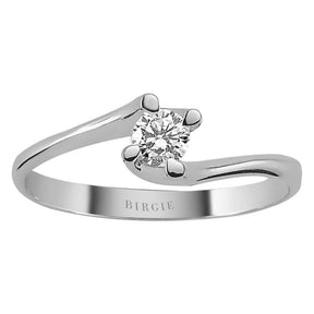 Bague solitaire diamant 0,19 carat