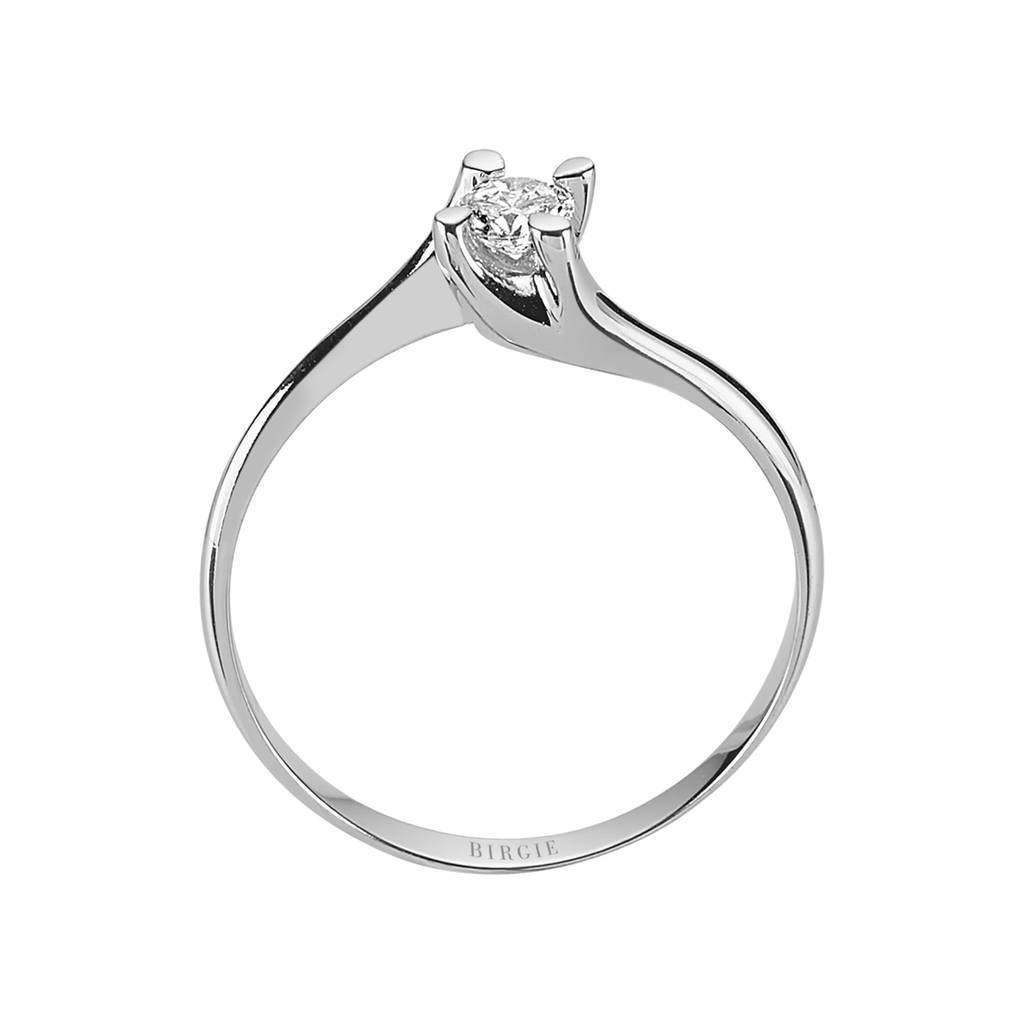 Bague solitaire diamant 0,19 carat
