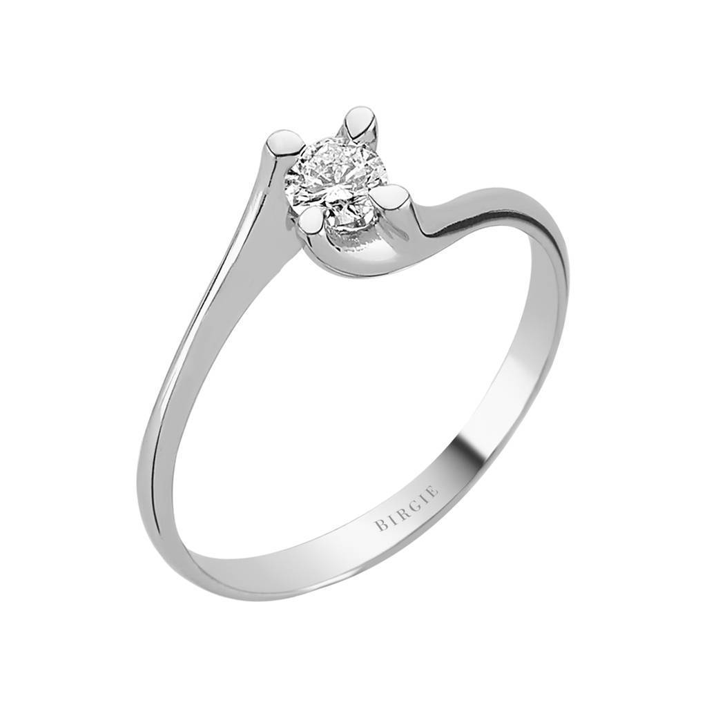 Bague solitaire diamant 0,19 carat