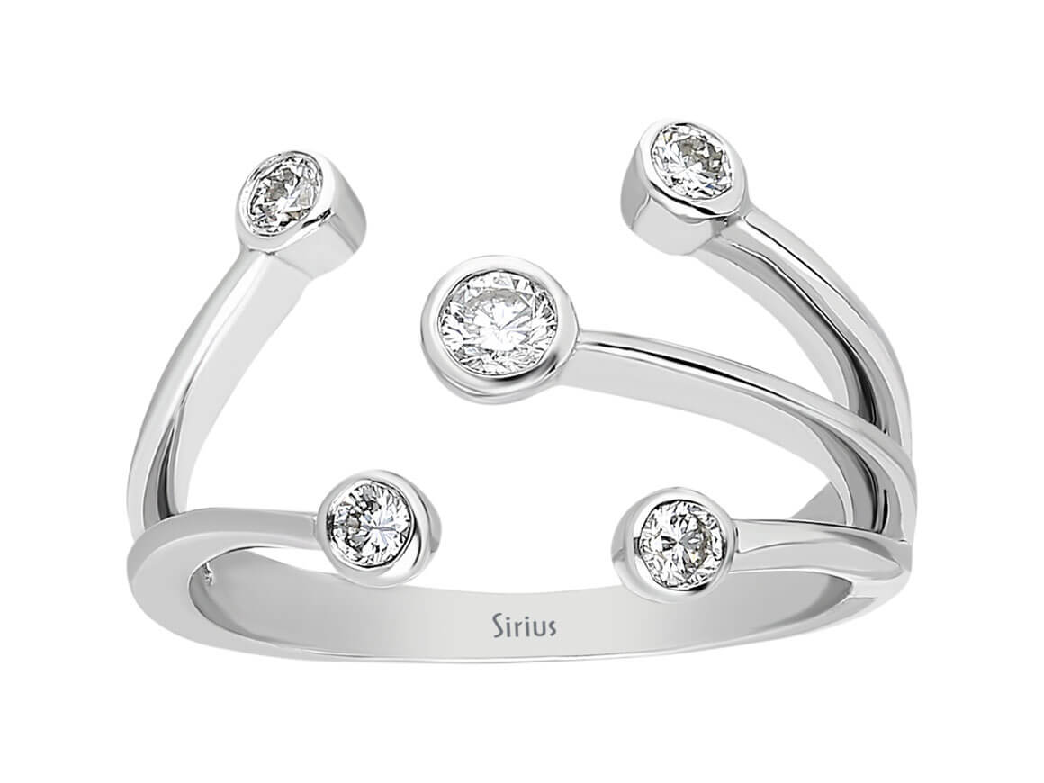 Bague spirale amour diamant