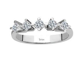 Alliance 5 pierres diamant 0,45 carat
