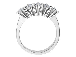 Alliance 5 pierres diamant 0,45 carat
