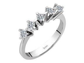 Alliance 5 pierres diamant 0,45 carat