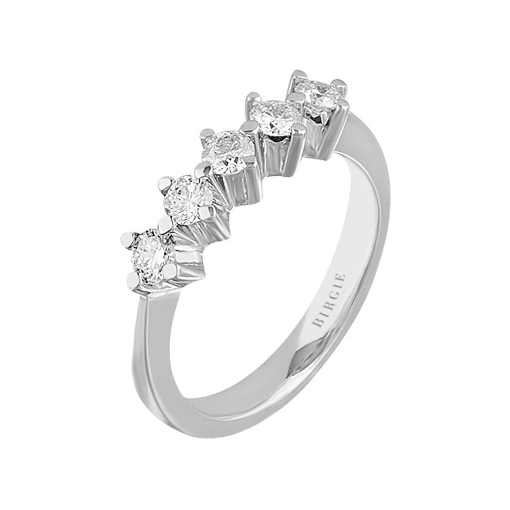 Alliance 5 pierres diamant 0,45 carat